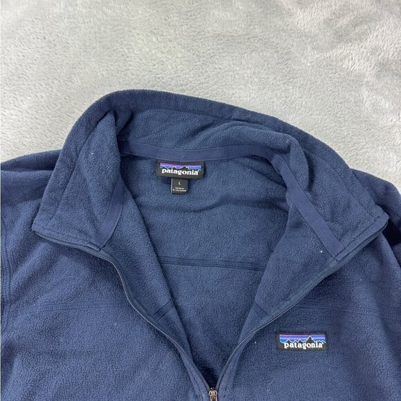 Patagonia Micro D Fleece Pullover Navy Blue Men’s Size L - Picture 10 of 15